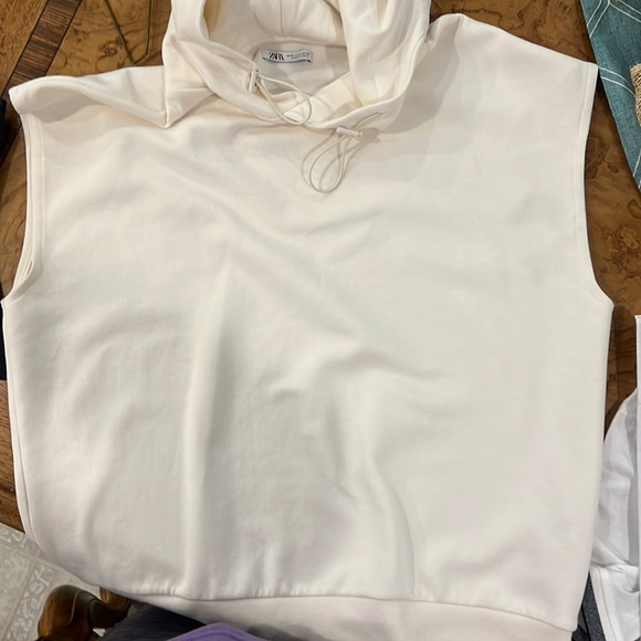 Zara Shirts Zara Hooded Vest Poshmark